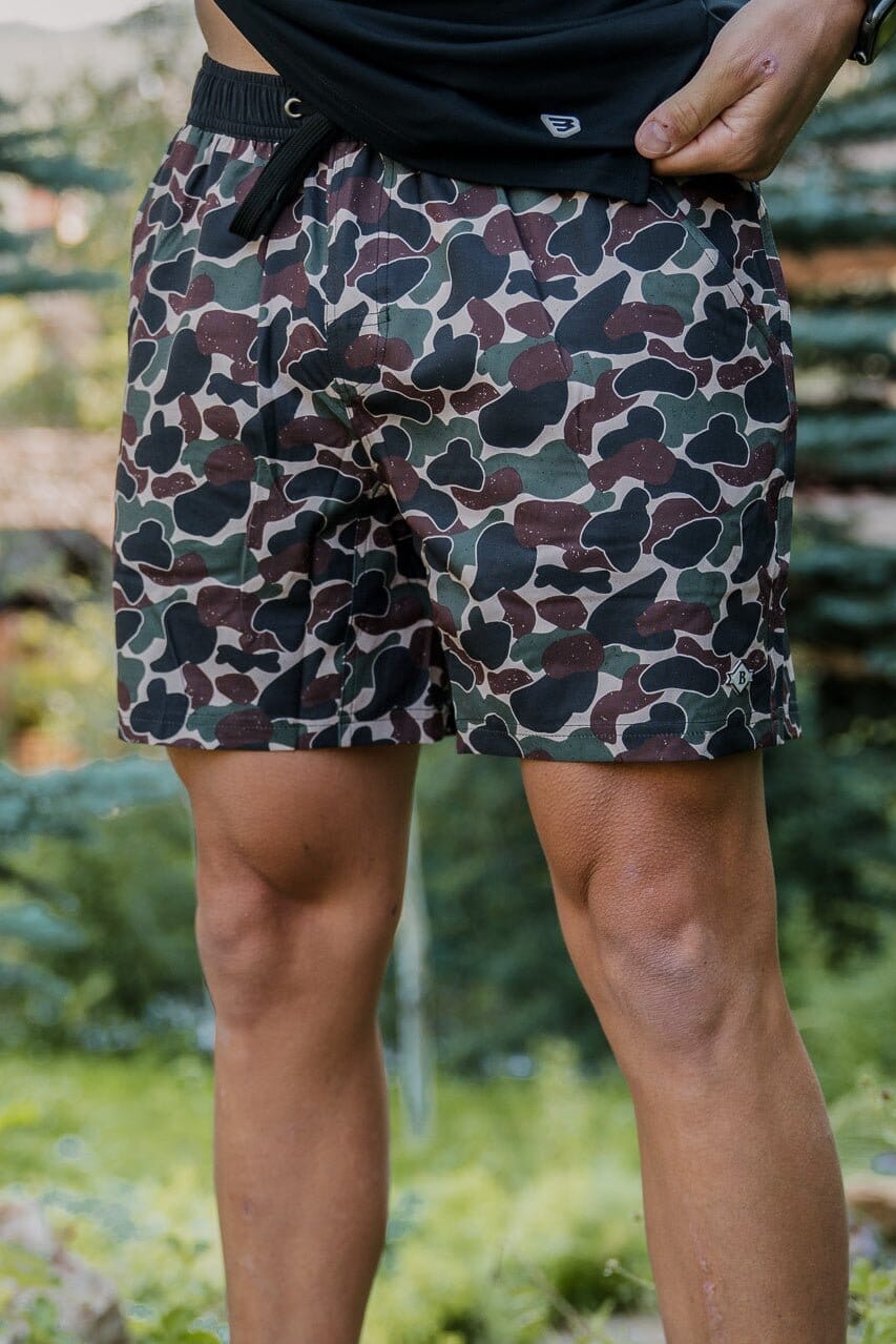 Athletic Short - Throwback Camo - Black Liner - BURLEBO