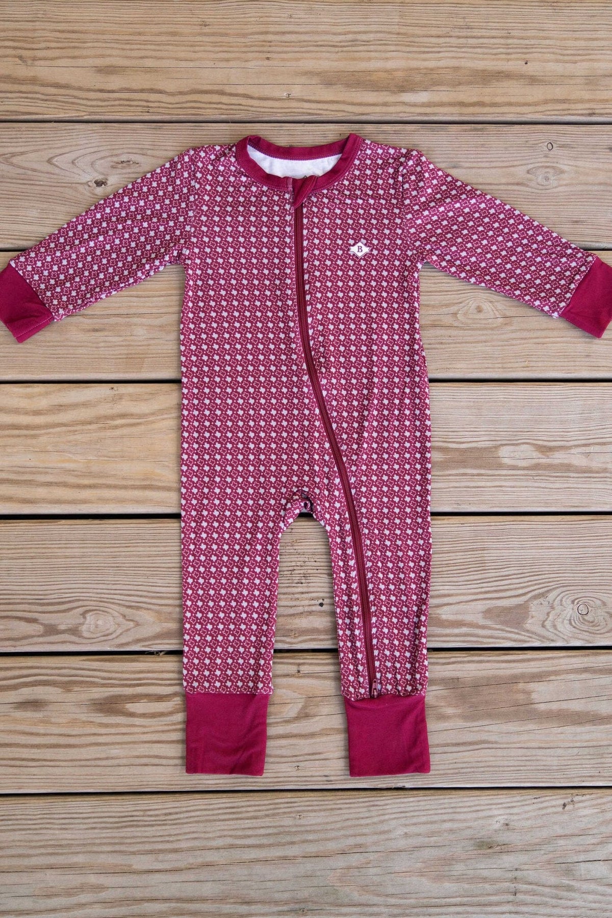 Baby Zip Up - Texas Maroon - BURLEBO