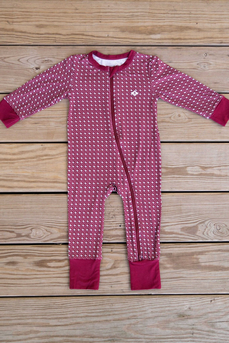 Baby Zip Up - Texas Maroon - BURLEBO