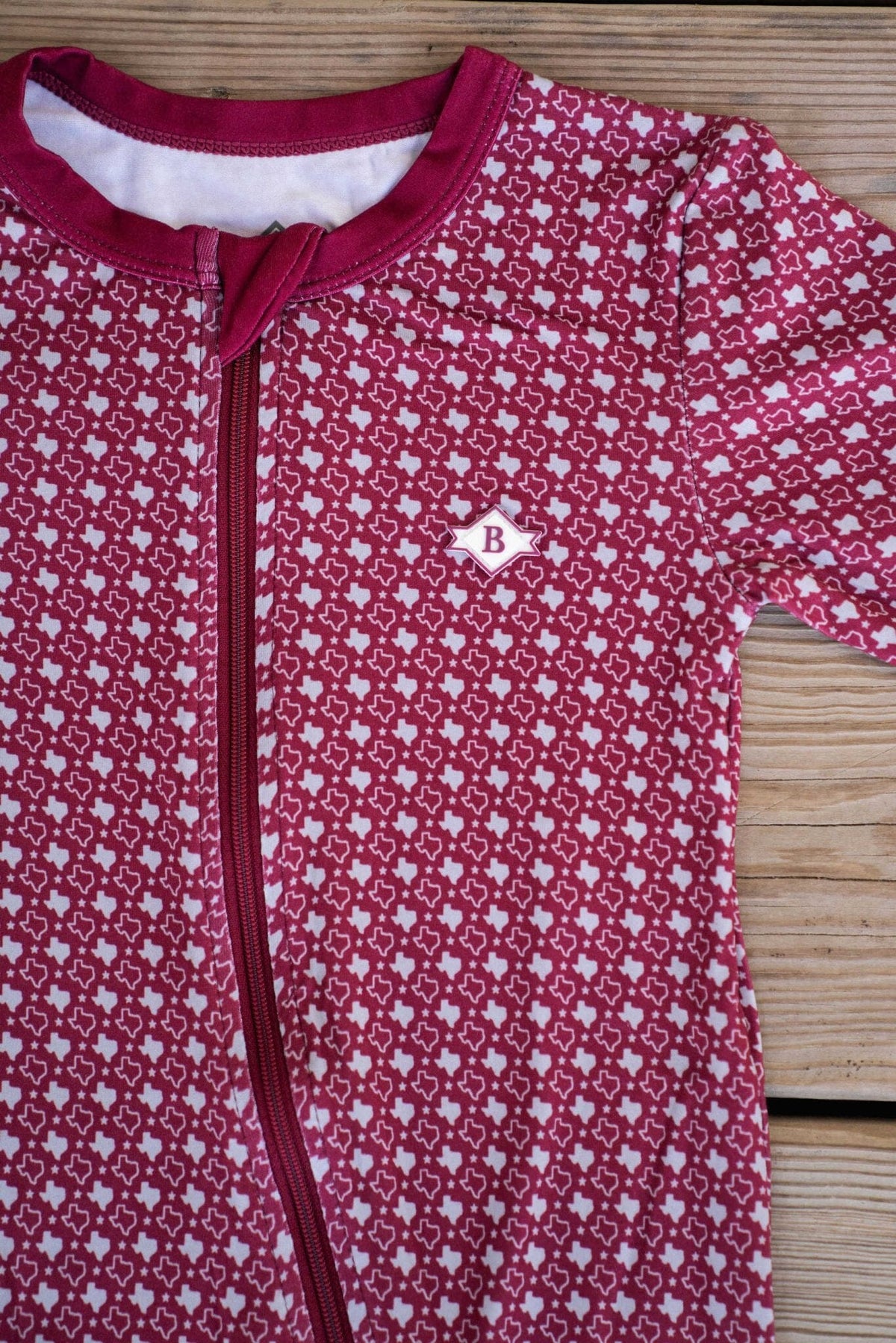 Baby Zip Up - Texas Maroon - BURLEBO