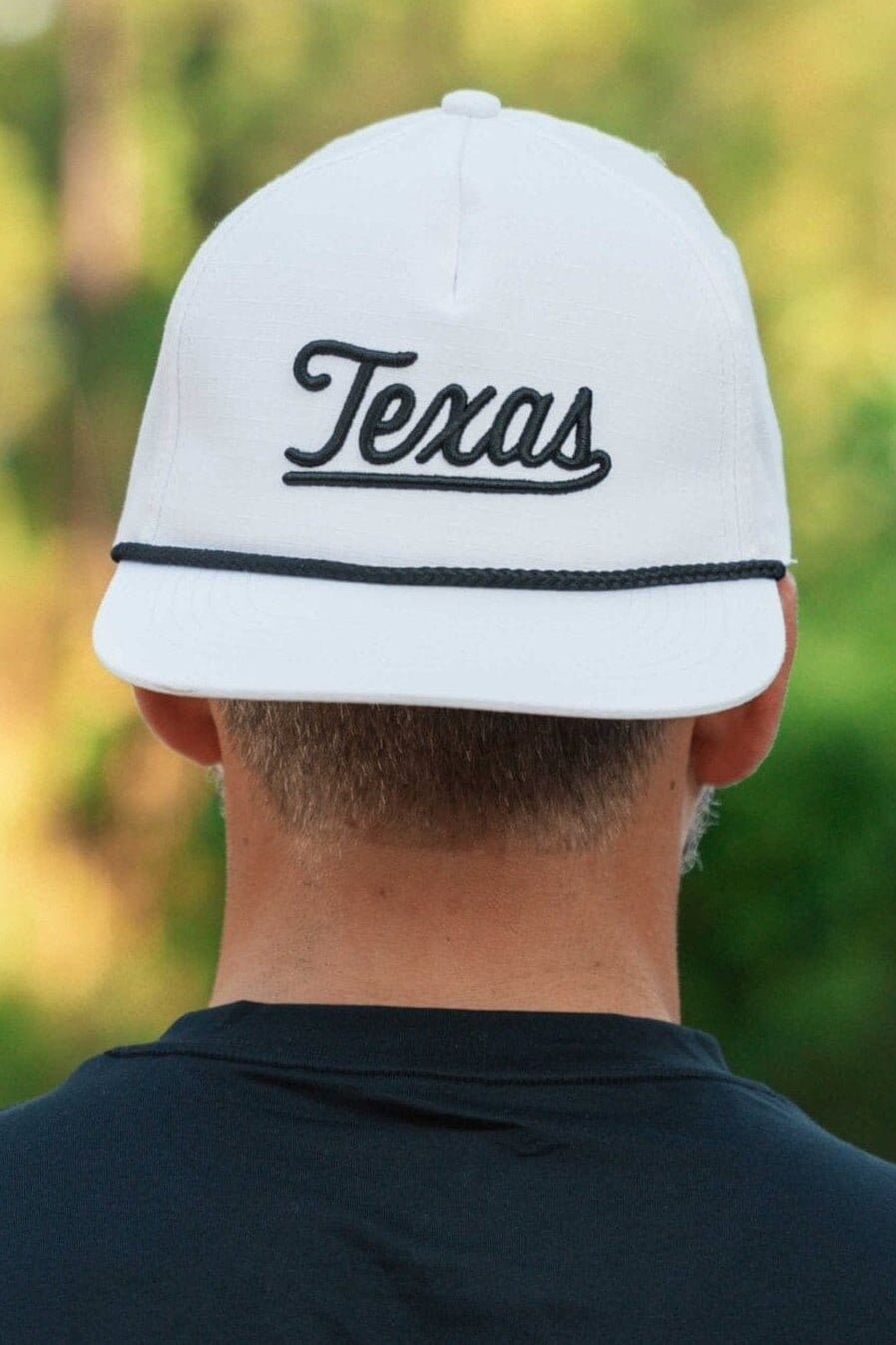 Cap - Texas Script - White - BURLEBO