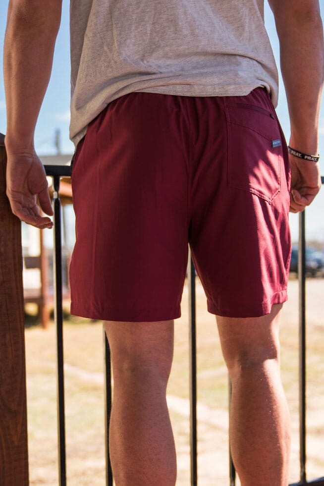 Everyday Short - Maroon - White Camo Pocket - BURLEBO