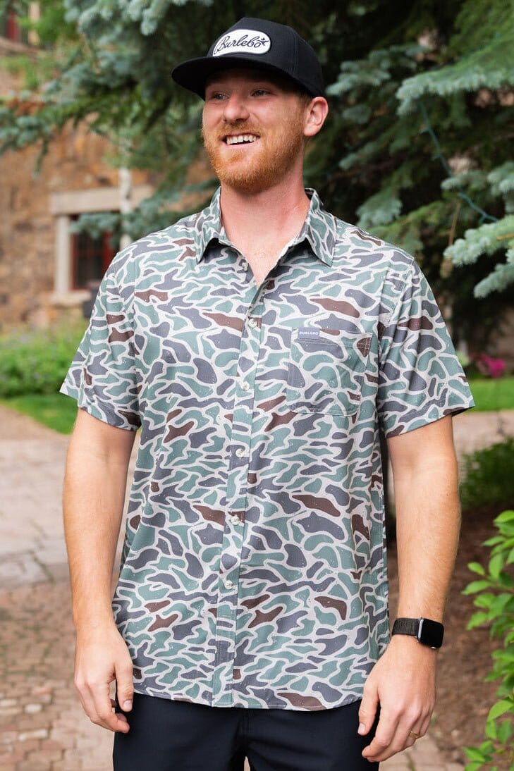 Performance Button Up - Retro Duck Camo - BURLEBO