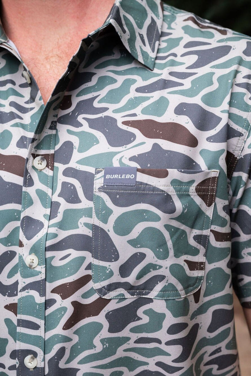 Performance Button Up - Retro Duck Camo - BURLEBO