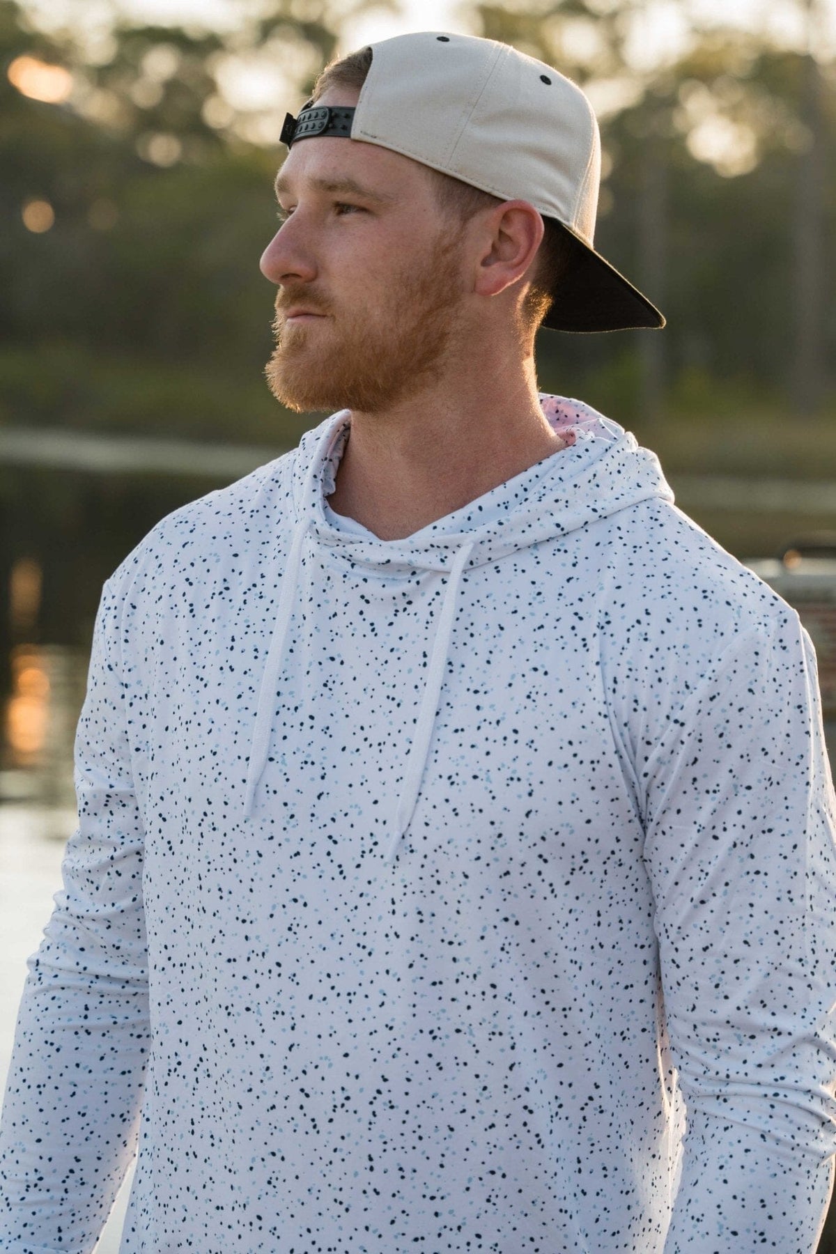 Performance Hoodie - White Speckled - BURLEBO