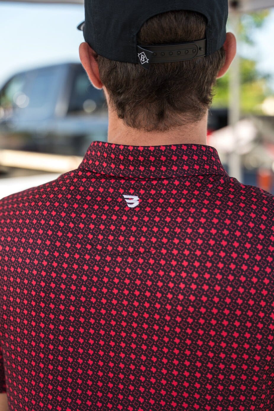 Performance Polo - Texas Black & Red - BURLEBO