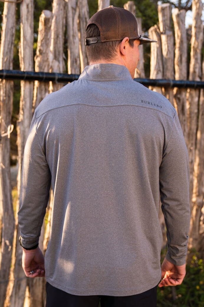 Performance Quarter Zip - Dark Heather Grey - BURLEBO