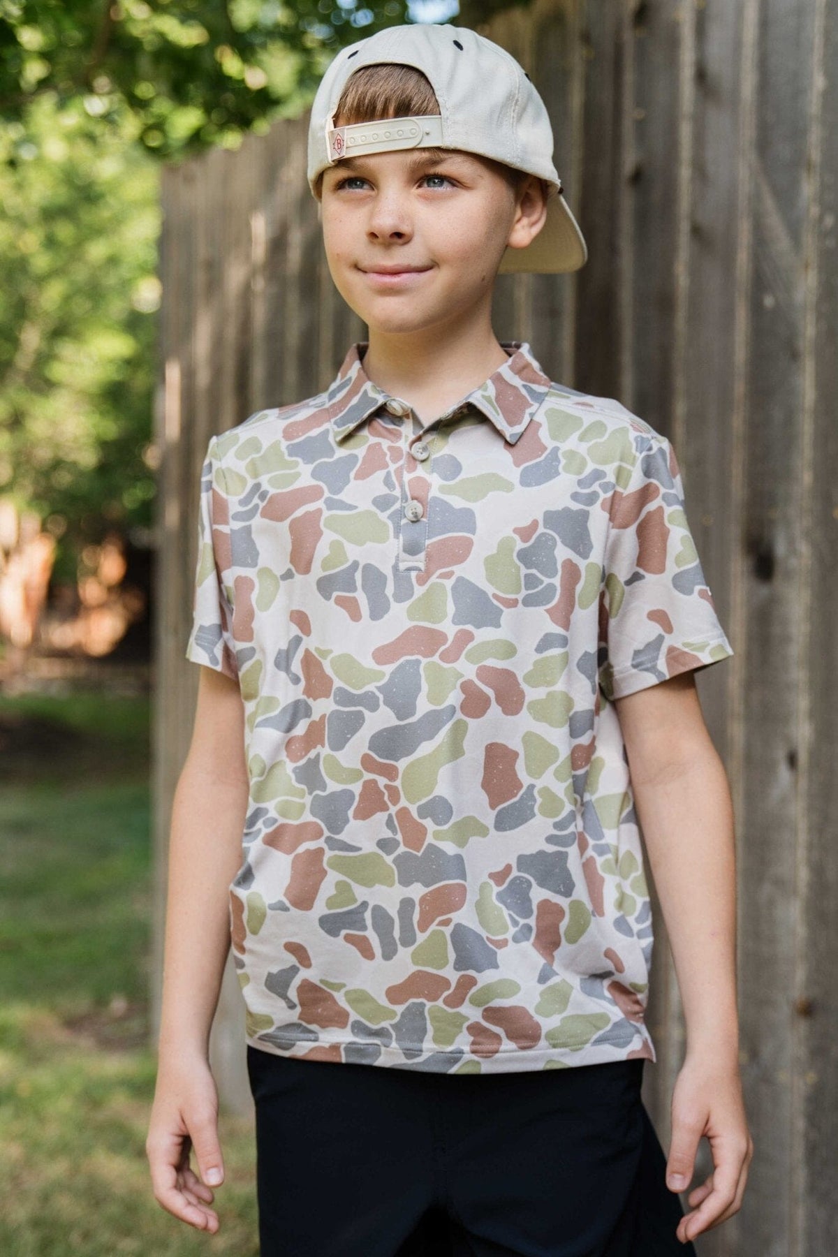 Youth Polo - Driftwood Camo - BURLEBO