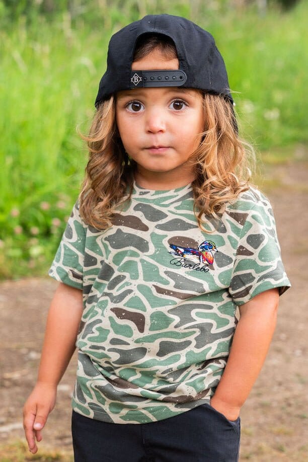 Youth Tee - Retro Duck Camo - Duck On Water - BURLEBO