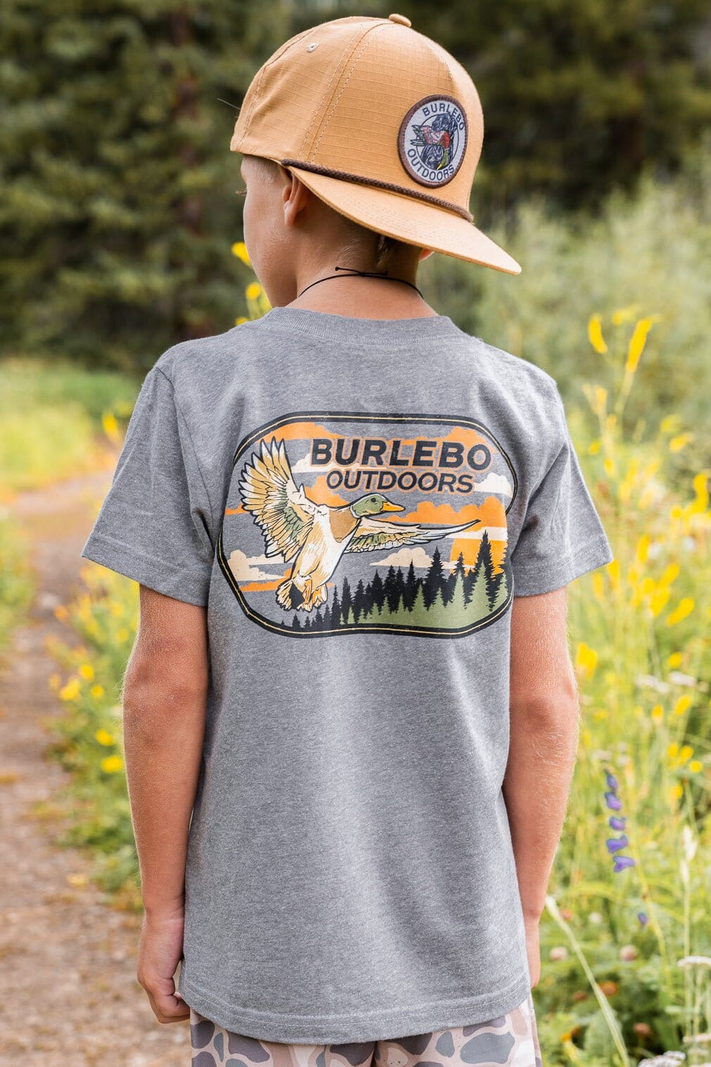 Youth Tee - Timber Ducks - SS - Dark Heather Grey - BURLEBO